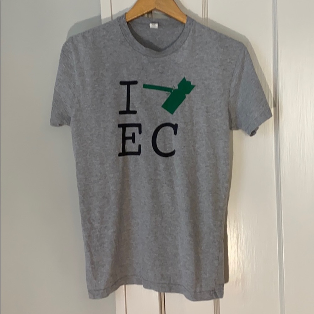 ✅ EAU CLAIRE WISCONSIN Short Sleeve Graphic Print Tee T Shirt I KUBB EC Gray